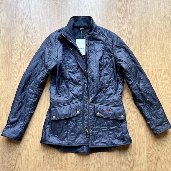 Barbour Cavalry Polarquilt Jacket in Navy - Picture 3 of 9